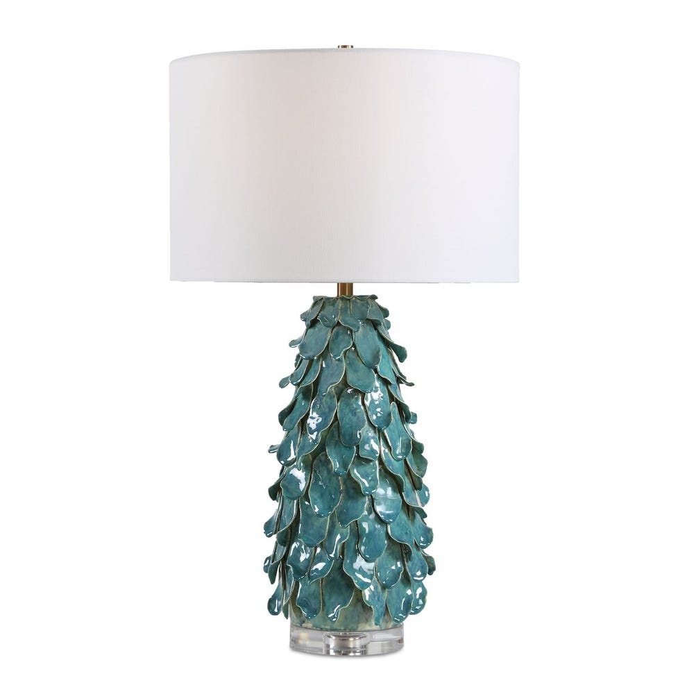 Uttermost Mina Teal Blue Table Lamp
