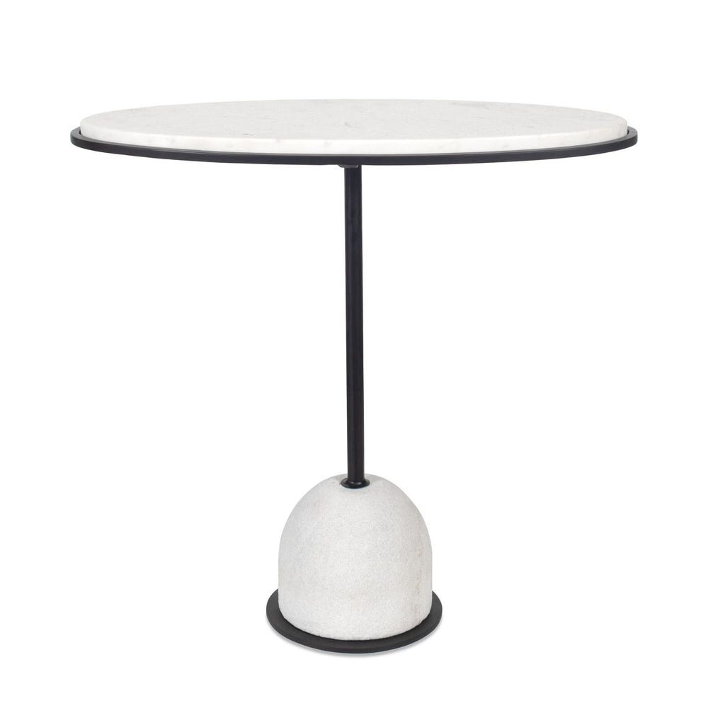 Uttermost Morro White Marble Side Table