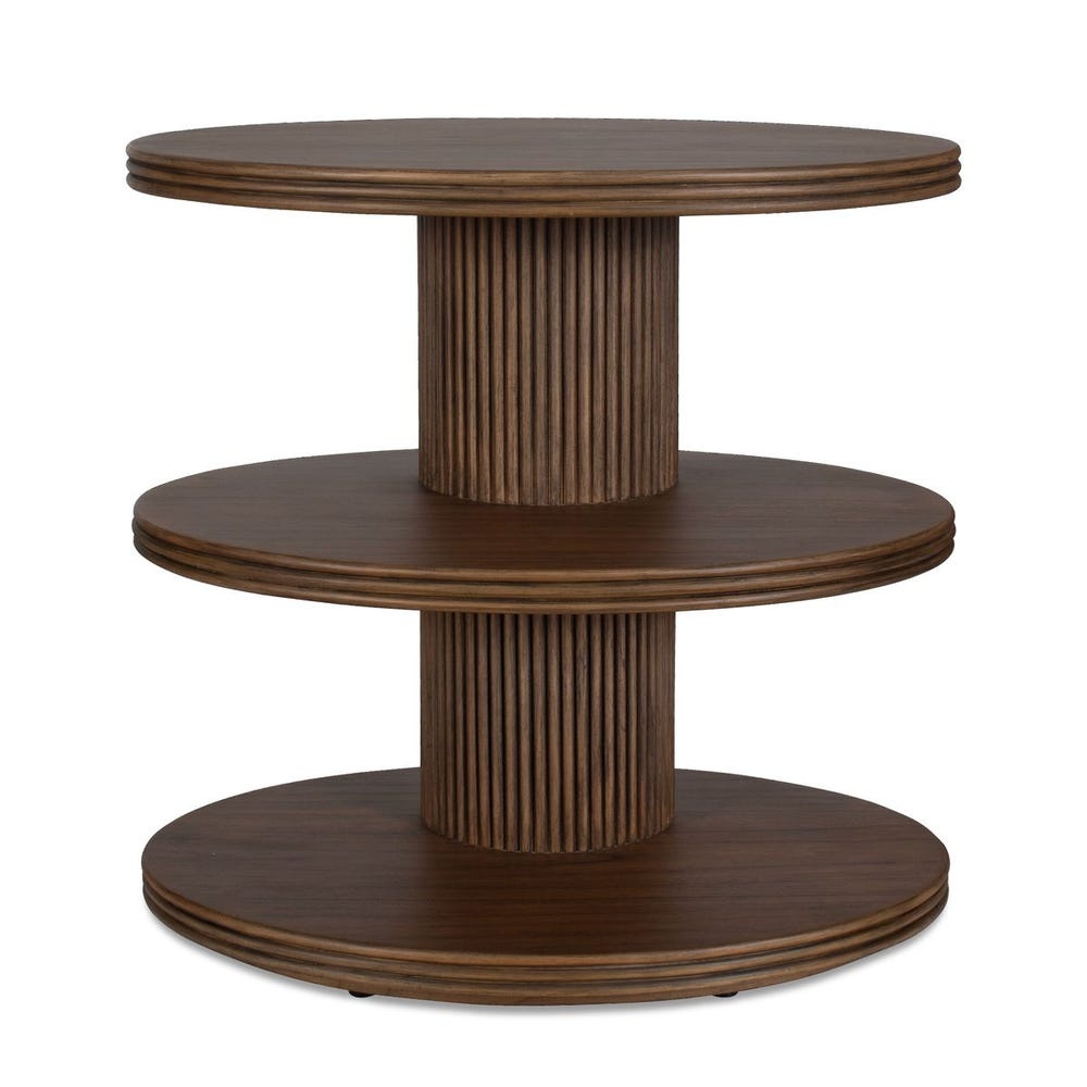 Uttermost Top Tier Oval Walnut Side Table
