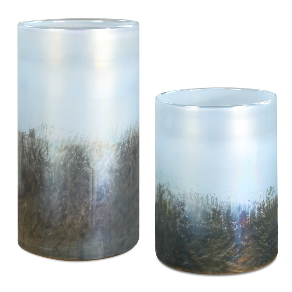 Uttermost Midnight Mist Cylindrical Vases Set/2