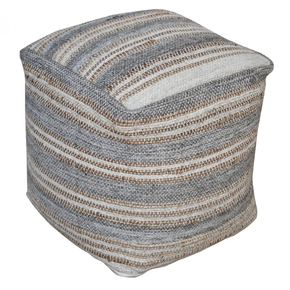 Uttermost Mesick Handwoven Gray Pouf