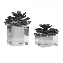 Uttermost 20158 - Uttermost Indian Lotus Metallic Silver Flowers S/2