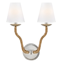 Hinkley 48440PN-NAT - Medium Two Light Sconce