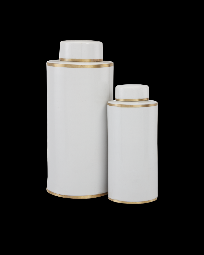 Ivory Tea Canister Set of 2