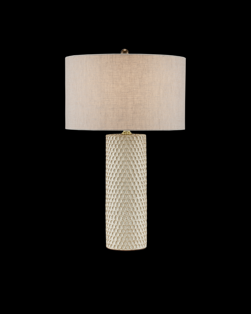 Polka Dot Ivory Table Lamp