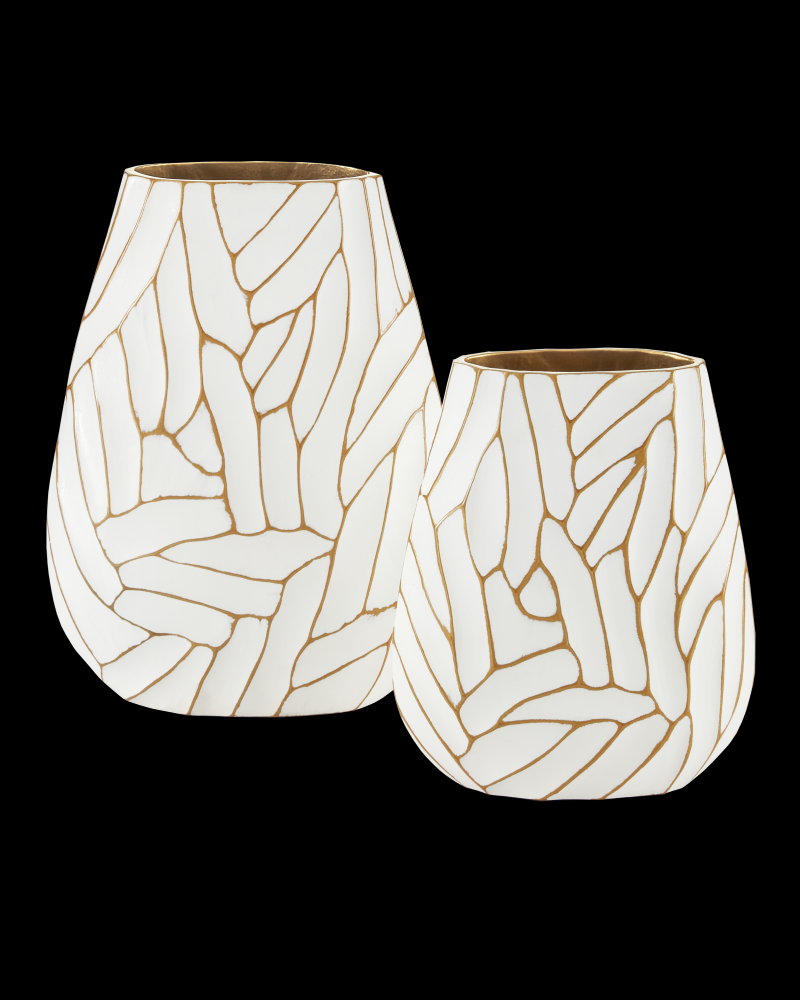 Anika White Vase Set of 2