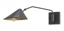 Currey 5177 - Serpa Black Single Swing-Arm Wall Sconce