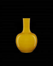 Currey 1200-0580 - Imperial Yellow Long Neck Vase